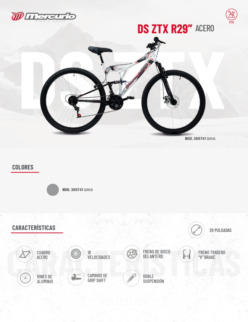 Bicicleta mercurio dh online ztx 29