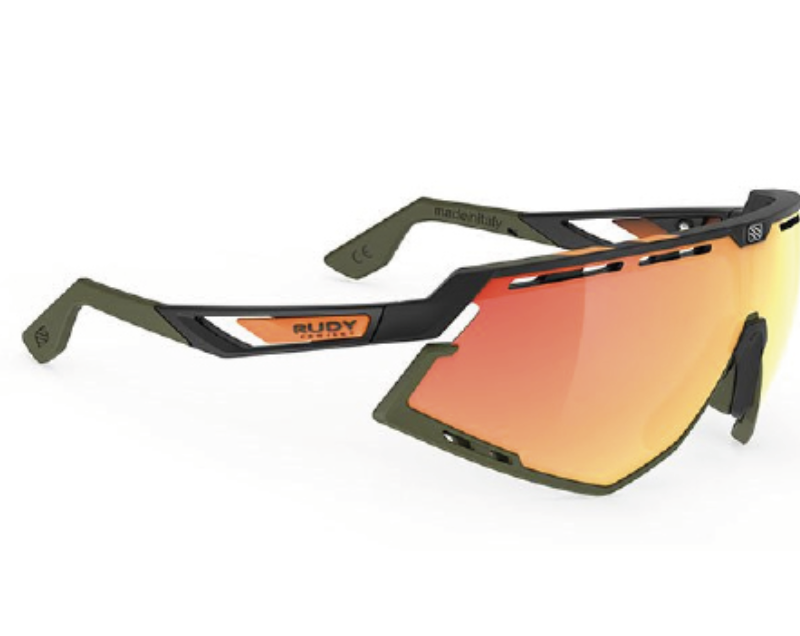 LENTES DEFENDER / NEGRO MATE MICA MULTI NARANJA