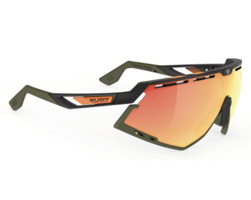 LENTES DEFENDER / NEGRO/VERDE MICA MULTI NARANJA